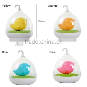 Dimmable Lamp 3d Bird LED Night Light With Rotary Handle and Battery,in Indoors and Outdoors Color Pink thumbnail-3