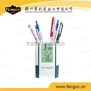 Digital Alarm Collapsible Penholder Clock With Thermometer and Calendar thumbnail-2