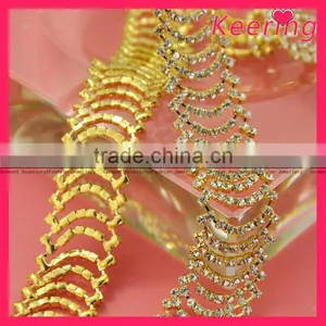 Cheap Fashion Rhinestone Chain Gold Plated thumbnail-2