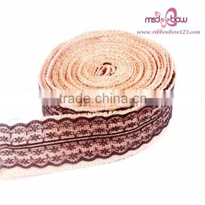 WEDDING BURLAP JUTE RIBBON AND LACE RIBBON thumbnail-2