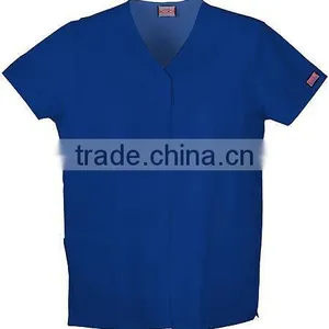 Workwear Men Fashion Short Sleeve Hospital Medical Snap Scrub Top/suit thumbnail-1