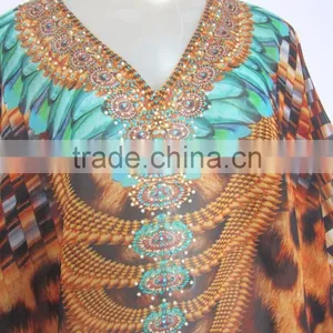 DIGITAL Print SHIRT Crystal Kaftan CAFTAN Tunic Poncho Blouse KURTA thumbnail-2
