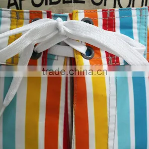 Factory Directly Vertical Rainbow Stripes Mens Swimwear Wholesale thumbnail-3