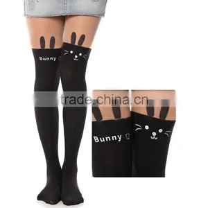 Cat Tower Tattoo Socks Sheer Pantyhose Girls Sexy Foot Stockings18842 thumbnail-1