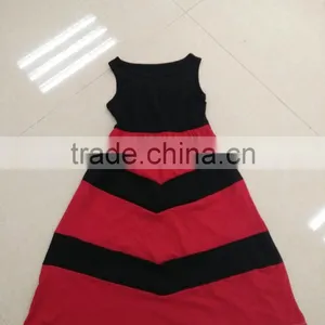 2017 Mommy And Girl Family Matching Mother Daughter Dresses Clothes Striped Mom And Daughter Dress Kids Parent Outfits thumbnail-4