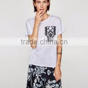 Guangzhou Shandao Factory OEM Customized New Design Hot Sale 160g 100% Cotton Short Sleeve O-Neck Screen Printing T Shirt thumbnail-3