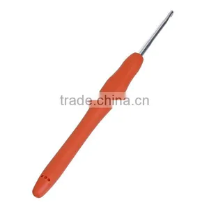 New Arrival Orange-red 13.7cm TPR Aluminum Crochet Hooks thumbnail-1