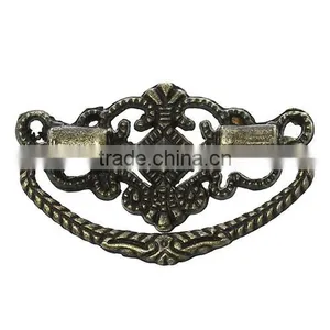 Antique Bronze Hollow Irregular Jewelry Wooden Box Pull Handle Knobs 48.0mmx24.0mm thumbnail-1