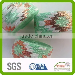 Oeko-tex100 Factory Foldover Fabric Foil Print Elastic Band thumbnail-1