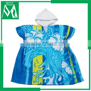 Kids Childs Poncho Towel Beach Swim Changing Robe Hooded thumbnail-1