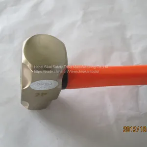 Non Spakring Tools Brass Sledge Hammer With Fiber Handle thumbnail-2