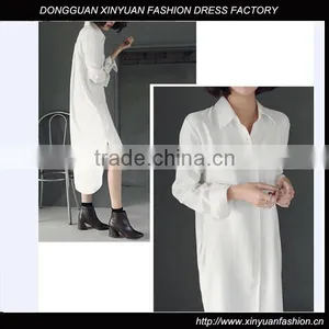 100%Linen Women's Long Button Shirts thumbnail-1