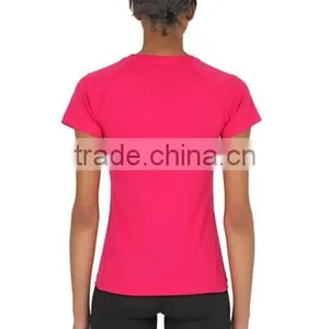 Oem Womens Dri Fit Running T-Shirts,Girls Crew Neck Sport T-Shirts for Marathon thumbnail-2