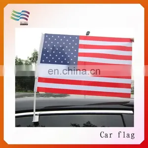 Polyester Material 30 x 45 cm With 45 cm Plastic Pole Car Window Flag thumbnail-1