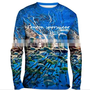 OEM Round Neck Protection Custom Functional Fishing Shirts thumbnail-6