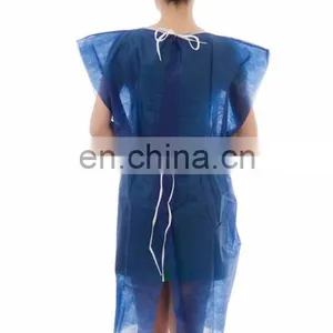 Protective Safety Disposable Patients Gown Without Sleeves thumbnail-2