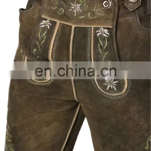 High Quality Embroidery Oktoberfest Lederhosen Bavarian Lederhosen Kniebund Lederhosen Mens All Size (bavarian Lederhosen) thumbnail-4