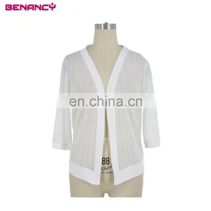 Stripe Jacquard Lace Woman Short Cardigan Bolero thumbnail-1
