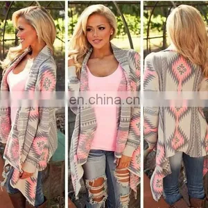 Wholesale Hot Sale in Europe Printing Cotton Cardigan Long Sleeve Coat thumbnail-1