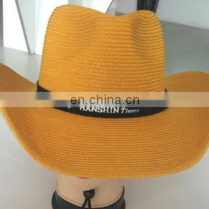 Fashion Cowboy Wide Rim Straw Hat thumbnail-1