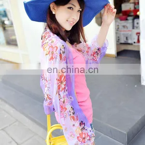 2015 Fashion Design Polyester Chiffon Summer Car Raglan Sleeves Scarfs(PP620CL-P) thumbnail-3
