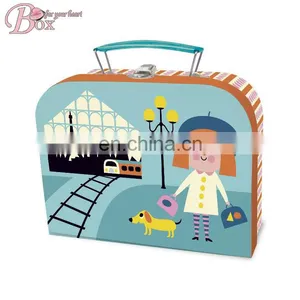 Wholesale Custom Cardboard Suitcase Gift Box With Handle thumbnail-2