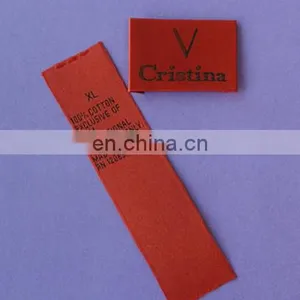Provide Special Red Warp Woven Main and Care Label for Sportwear thumbnail-1