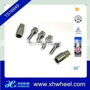 CHROME STEEL WHEEL LUG BOLT LOCK SET WITH 2 KEYS thumbnail-1