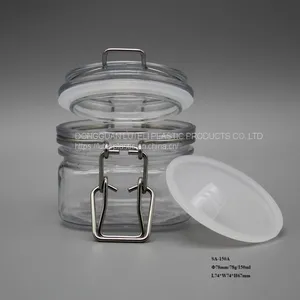 High Grade 150ml / 150g Wide Mouth Square PET Plastic Cosmetic Jar and Container With Inner Seal for Packing Face Skin Cream thumbnail-5