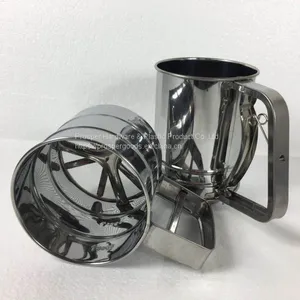 Professional Stainless Steel Mesh Sieve Cup Flour Sifter With Measuring Scale thumbnail-1