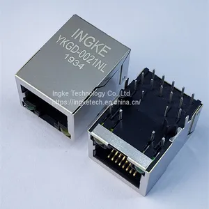 Ingke YKGD-0021NL Direct Substitute A70-112-331N126 Gigabit POE Through Hole Magnetic Modular RJ45 Jacks thumbnail-1