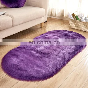Hot Sale Pure Sheepskin Plush Fur Rugs Carpets for Decoration thumbnail-4