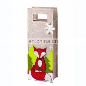 Factory Sales Non Woven Felt Christmas Wine Bag thumbnail-3