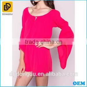 Popular Stylish 2015 Crochet Tied Neckline And Gathered Waist Romper thumbnail-5