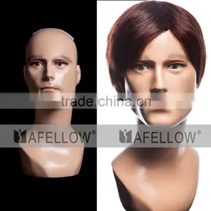 Realist Men Fiberglass Head Mannequin Male Hair Display Model H1107 thumbnail-1