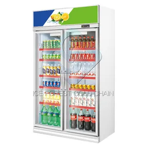 New Design Supermarket Equipment Freezers Double Door Freezer Refrigerator Display Chiller Made in China thumbnail-4