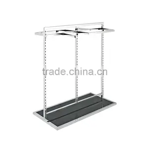Stainless Steel Clothing Display Rail With Under Platform thumbnail-1
