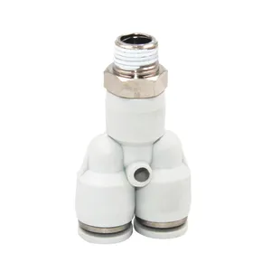 Male Thread Y Type PX4mm-12mm OD Hose Tube One Touch Pneumatic Fitting thumbnail-2