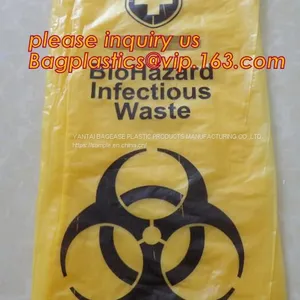 Polypropylene Biohazard Disposal Bags, Warning Label, Sterilization Printed, Waste Bags With Biohazard Symbol thumbnail-4