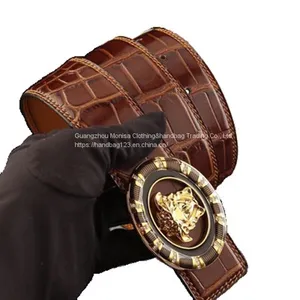 Collection Of Medusa Men's Belt Glossy Leather Pants Belt Fashion Personality Printing Belt Youth Beauty Head thumbnail-1