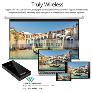New HD Pico Projector P8 Android Smart Portable Mini Projector Home Office Wireless WIFI Projection thumbnail-5