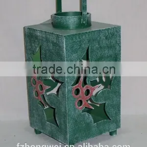 Hongwei Handmade Antique&Retro Wood Lantern/Candle Lantern/Candle Holder With Metal Lid&Ring Handle for Home&Garden Decor thumbnail-1