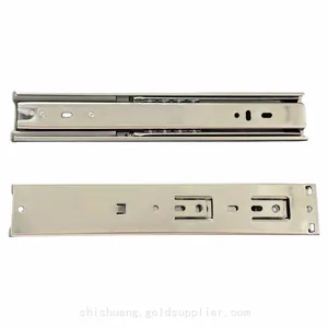Factory Supply Furniture Hardware Cabinet Full Extension WZP SILVER COLOR Cold Rolled Steel Ball Bearing Drawer Slide With Soft Close thumbnail-5