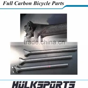 High Quality 0mm Offset Carbon Fiber Cycling Bicycle MTB Bike Seat Posts Seatpost 3K 27.2/31.6mm thumbnail-1