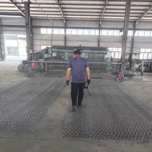 Double-Twisted Hexagonal Mesh Gabion 80x100mm for Slope Protection thumbnail-3