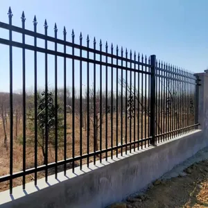 Decorative Wrought Iron Fence for Residential Use, 2.5mm Thickness thumbnail-1