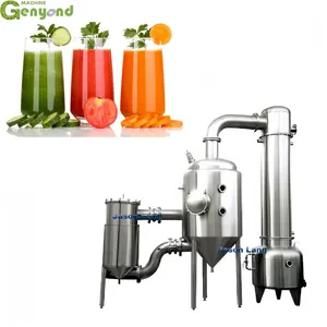 Vacuum Single Effect /three Effect Falling Film Evaporator for Milk Juice Jam Food Falling Film Concentration Evaporator thumbnail-5