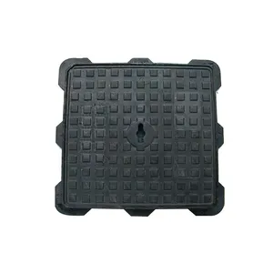 High-quality Ductile Iron Jingdong Brand Black Durable Manhole Cover for Municipal Engineering Customized Casting Lock Road thumbnail-1