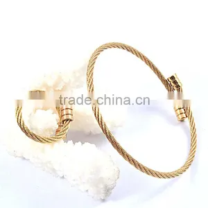 Jewelry Wholesale China Rings Wire Bangle Bracelet Stainless Steel Set Jewelry thumbnail-3