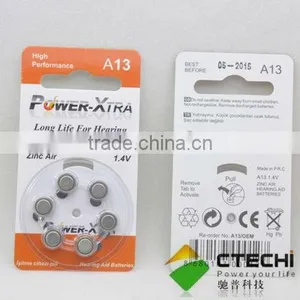 Hearing Aid Battery 1.4v Zinc Air Button Cell Battery A10 A13 A675 A312 in Blister Card thumbnail-2